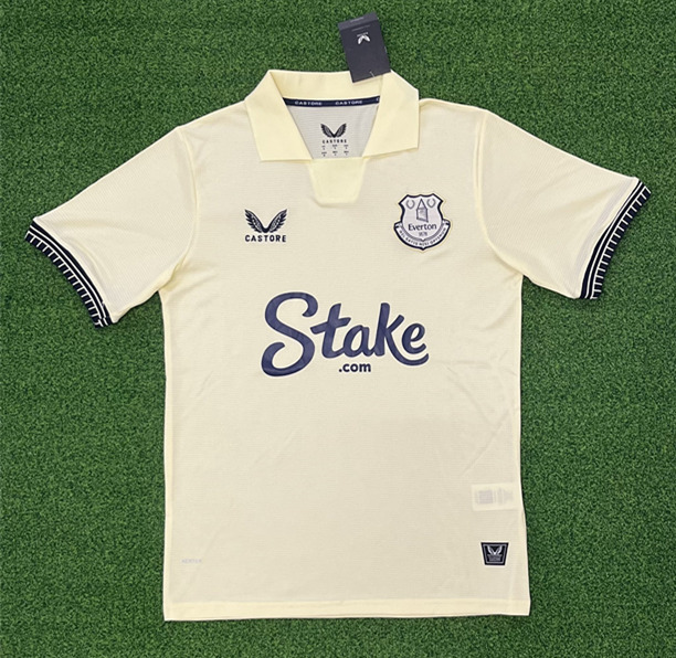 (S-4XL) 2025-2026 Everton Away Light Yellow Thailand Soccer Jersey AAA-403