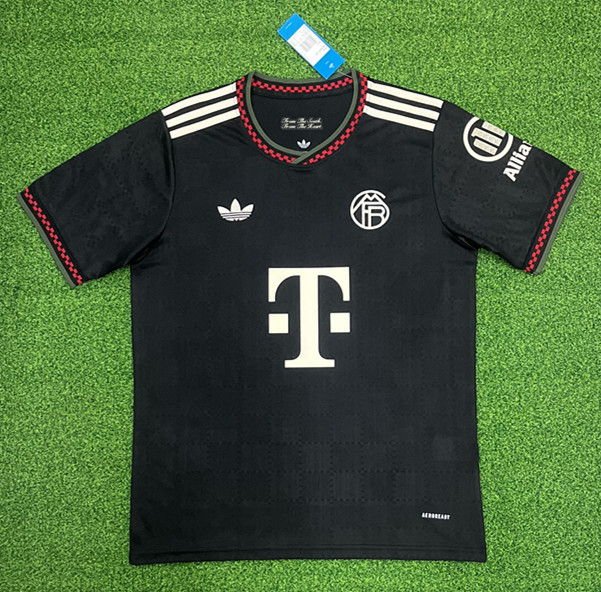 (S-4XL) 2025-2026 Bayern München 2nd Away Black Thailand Soccer Jersey AAA-403