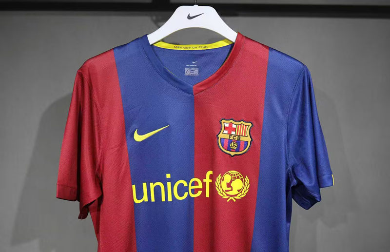 (S-3XL) Retro Player Version 2006-2007 Barcelona Home Blue&Red Soccer Jersey-4563