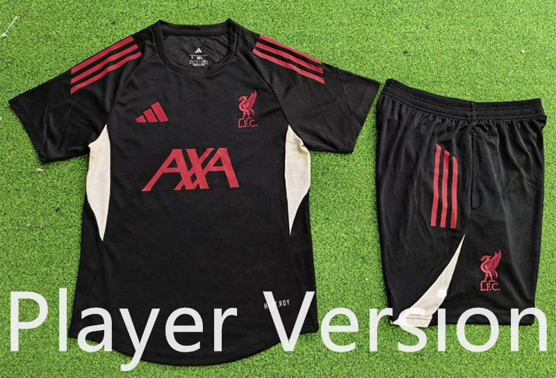 Player Version 2025-2026 Liverpool Black Thailand Soccer Uniform-9926