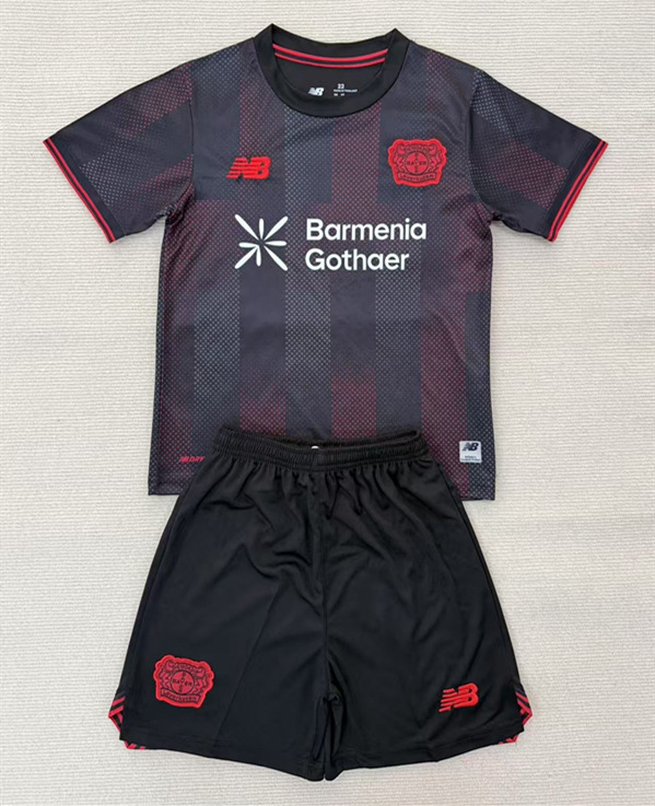 2025-2026 Bayer Leverkusen Home Black Soccer Uniform-AY