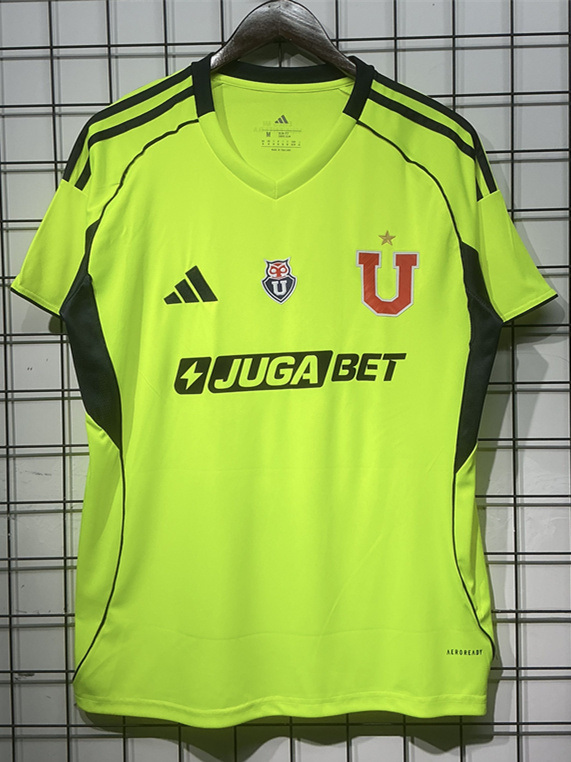 (S-4XL) 2025-2026 Universidad de Chile 2nd Away Green Thailand Soccer Jersey AAA-GB