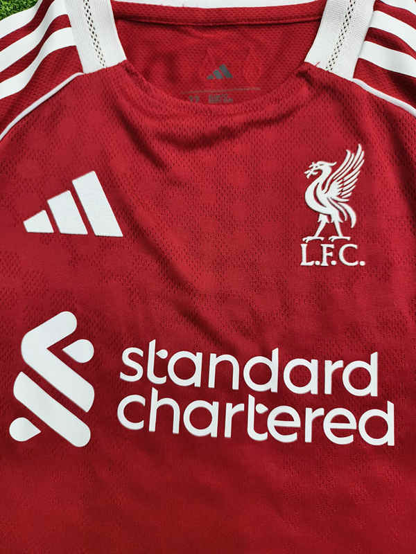 Player Version 2025-2026 Liverpool Home Red Kids/Youth Soccer Uniform-9926