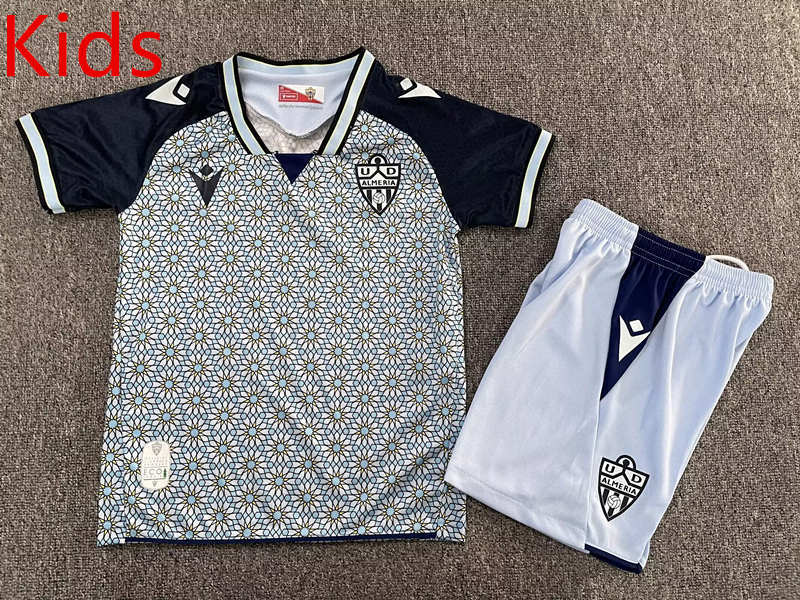 2025-2026 UD Almería Away Blue&White Kids/Youth Soccer Uniform-7809