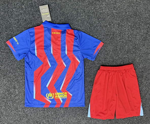 2025-2026 Barcelona Red&Blue Kids/Youth Soccer Uniform-5526
