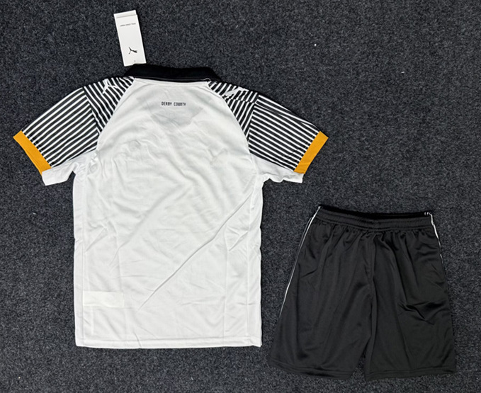 2025-2026 Derby County Home White Kids/Youth Soccer Uniform-5526