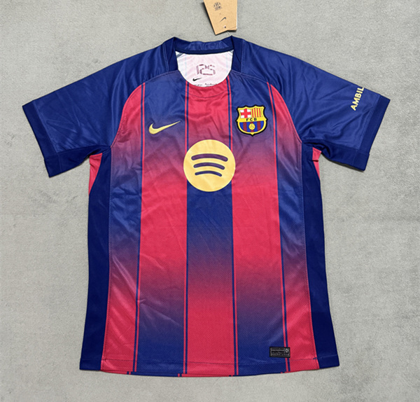 (S-4XL) 2025-2026 Barcelona Home Red&Blue Thailand Soccer Jersey AAA-4506
