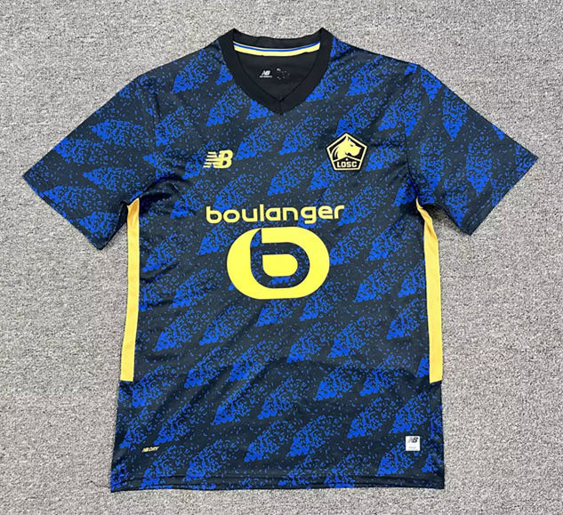 (S-4XL) 2025-2026 Lille 2nd Away Blue Thailand Soccer Jersey AAA-512