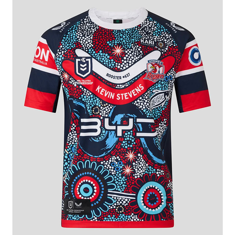 2025 Lndigenous Version Roosters Blue&Red Thailand Rugby Shirt
