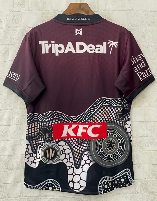 2025 Lndigenous Version Seattle Seahawks Black&Red Thailand Rugby Shirts