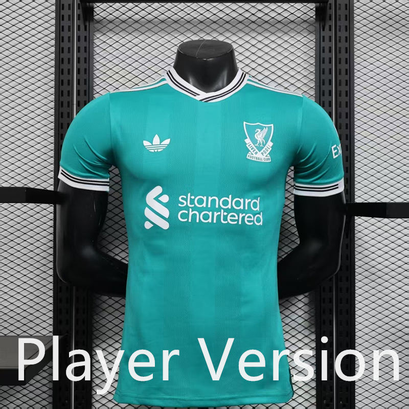 Player Version 2025-2026 Liverpool 2nd Away Green Thailand Soccer Jersey AAA-888