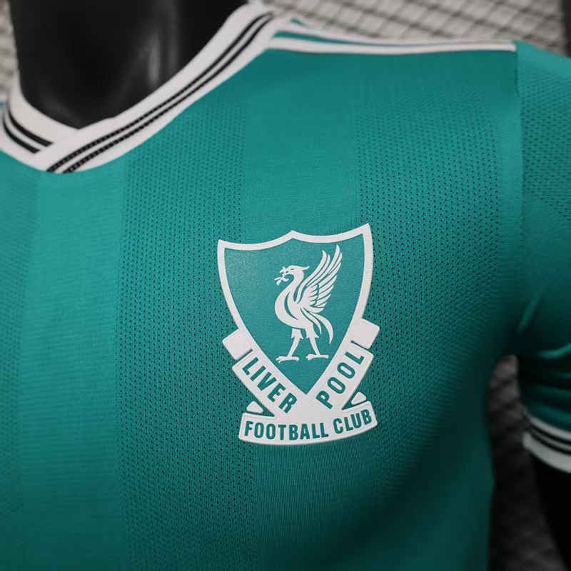 Player Version 2025-2026 Liverpool 2nd Away Green Thailand Soccer Jersey AAA-888
