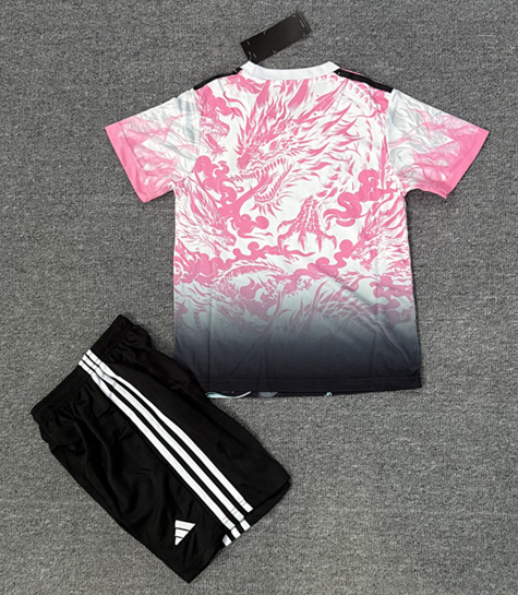 2025-2026 Special Version Real Madrid Pink&Black Kids/Youth Soccer Uniform-4247