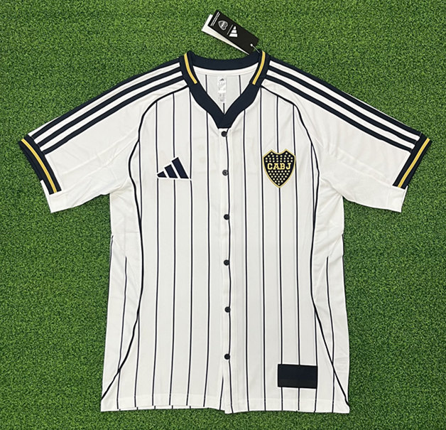 (S-4XL) 2025-2026 Boca Juniors White Soccer US Pack Jersey AAA-403