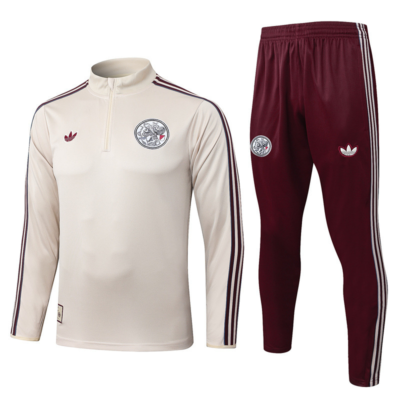 2025-2026 Ajax Beige Thailand Soccer Tracksuit-815