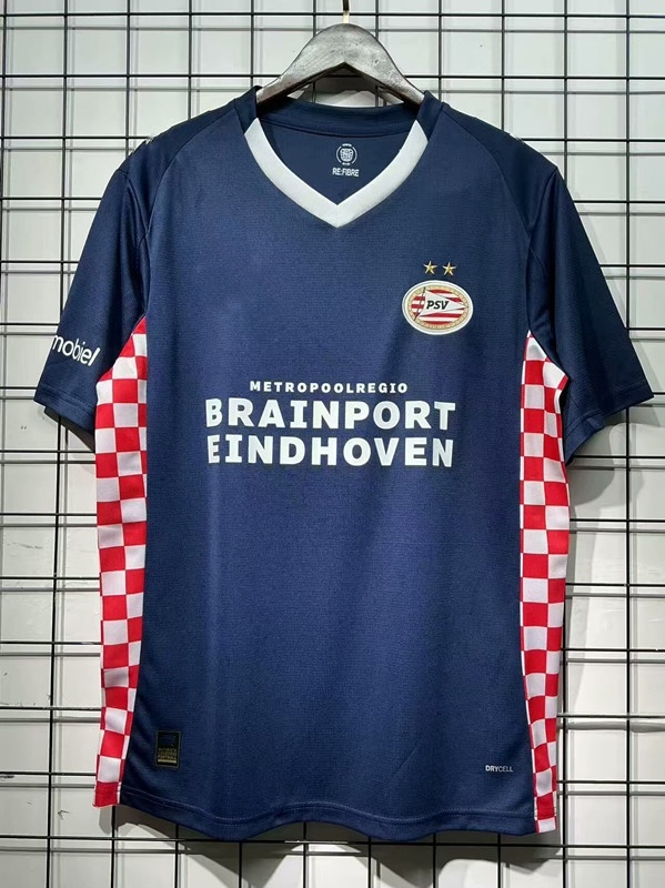 (S-4XL) 2025-2026 PSV Eindhoven Away Royal Blue Thailand Soccer Jersey AAA-GB