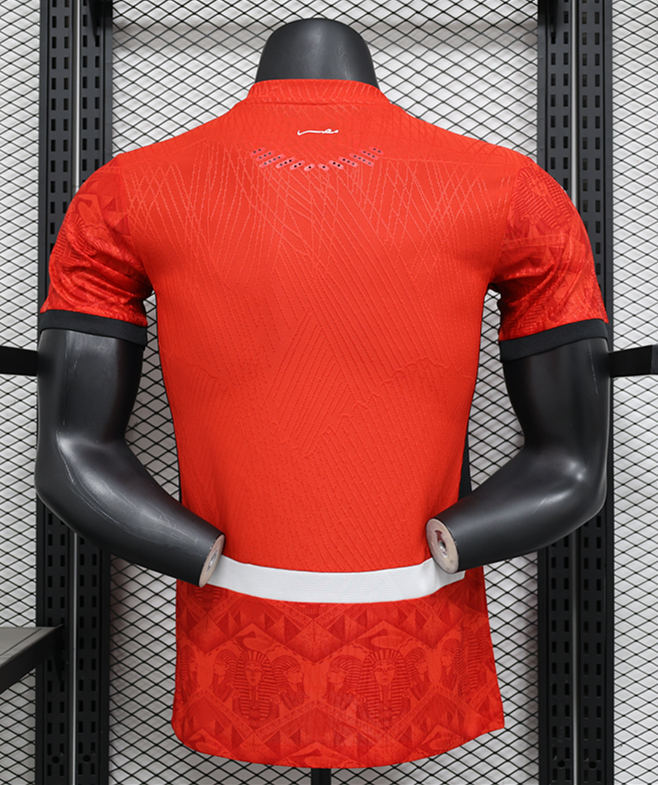 Player Version 2025-2026 Punched Plate Version Egypt Home Red Thailand Soccer Jersey AAA-888