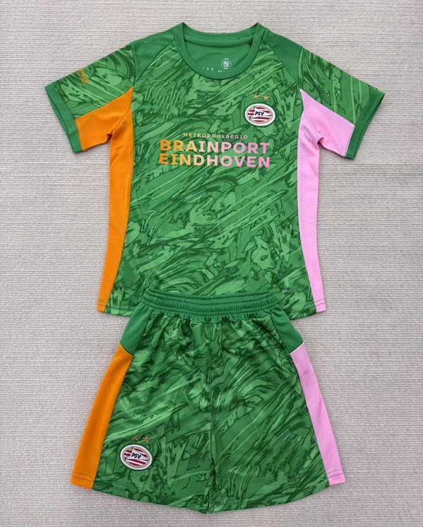 2025-2026 PSV Eindhoven Goalkeeper Green Soccer Uniform-AY