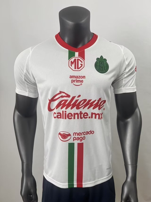 2025-2026 Deportivo Guadalajara Away White Thailand Soccer Jersey AAA-416