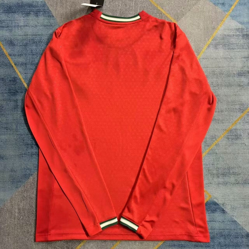 （s-4xl）2025-26 Portugal Home Red LS Thailand Soccer Jersey AAA-9409