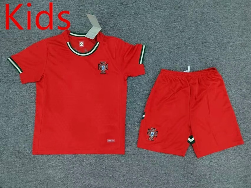 2025-2026 Portugal Home Red Kids/Youth Soccer Uniform-8975