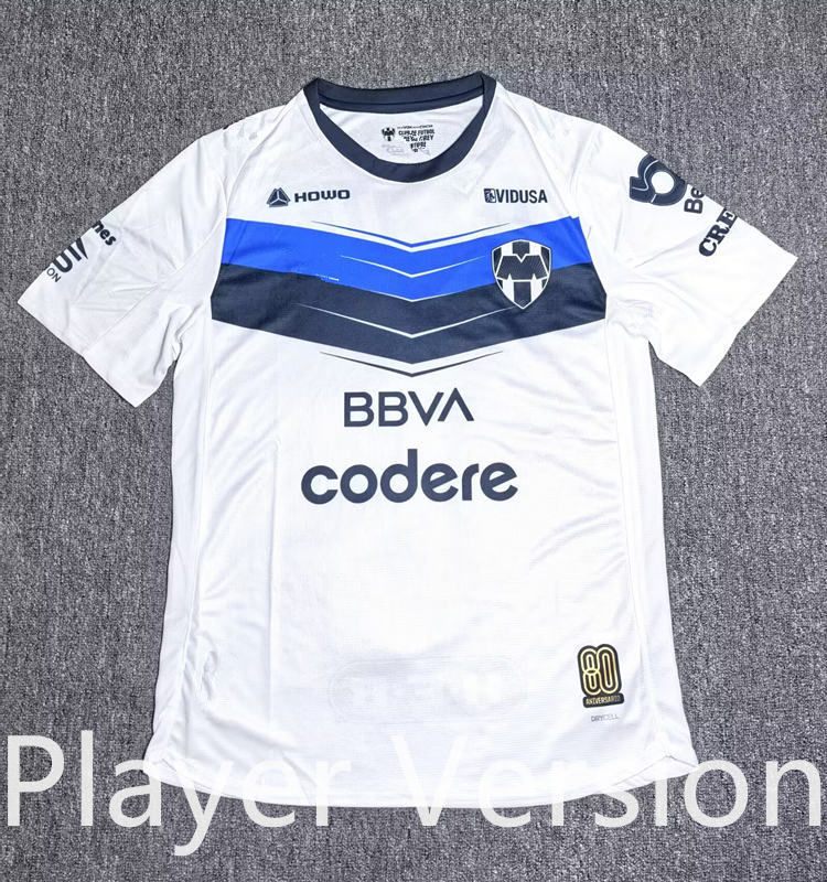(S-4XL) Player Version 2025-2026 Monterrey Away White Thailand Soccer Jersey AAA-4442