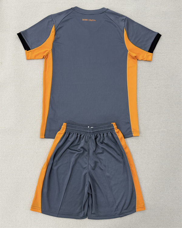 2025-2026 Derby County Away Grey Kids/Youth Soccer Unifrom-AY