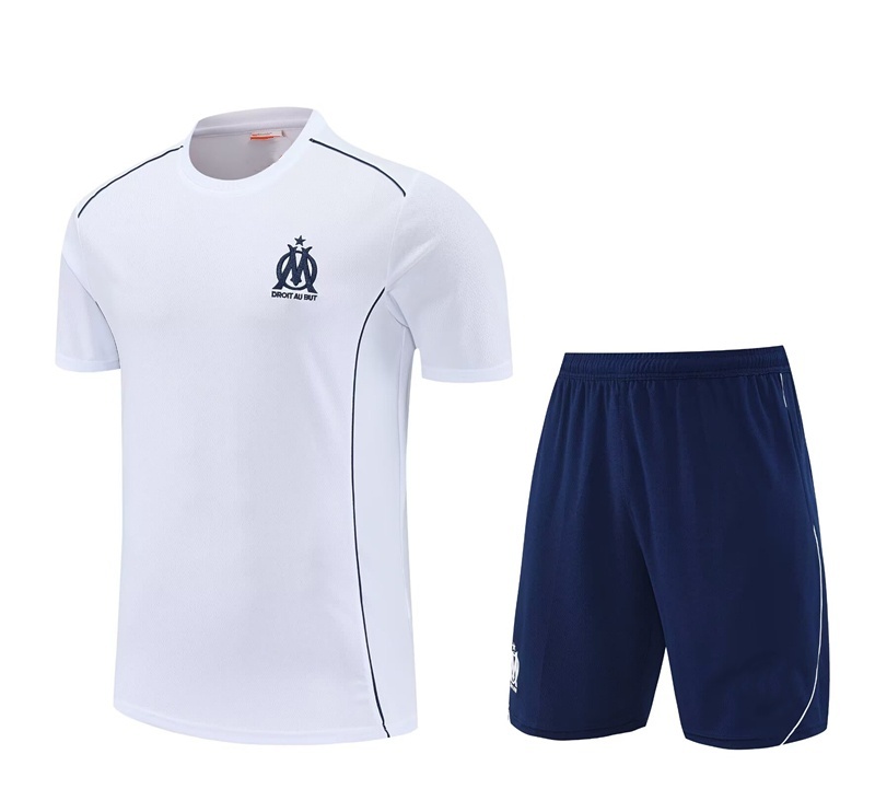 2025-26 Olympique de Marseille White Thailand Soccer Uniform-4627