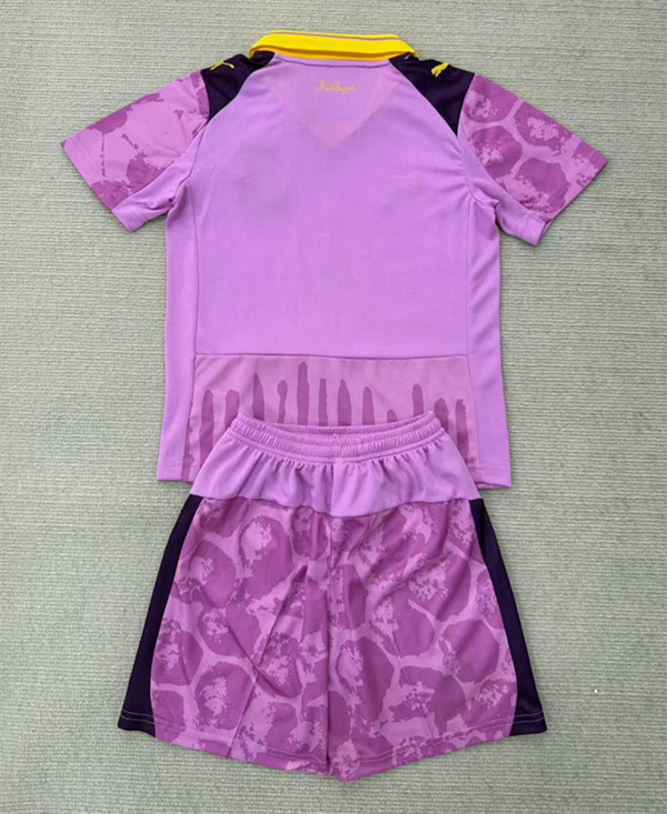 2025-2026 Borussia Dortmund Goalkeeper Purple Kids/Youth Soccer Uniform-AY