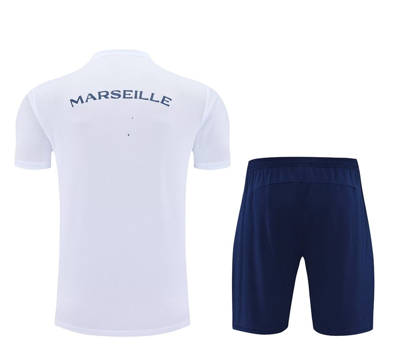 2025-26 Olympique de Marseille White Thailand Soccer Uniform-4627