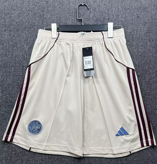 2025-2026 Ajax 2nd Away Beige Thailand Soccer Shorts