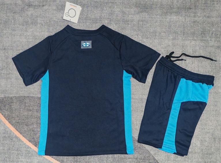 2025-2026 Olympique de Marseille Away Blue kids Soccer Uniform-9484