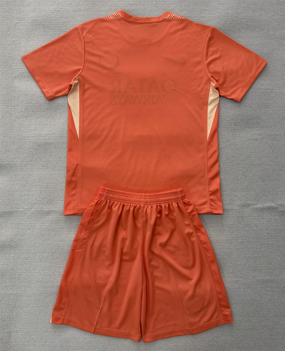 2025-2026 Paris SG Goalkeeper Orange Kids/Youth Soccer Uniform-AY