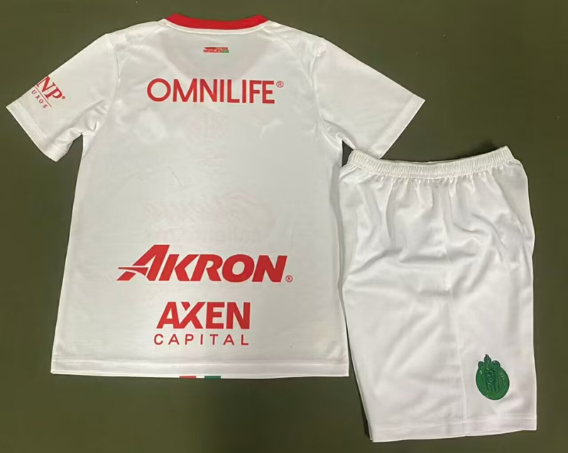 2025-2026 Deportivo Guadalajara White Kids/Youth Soccer Uniform-912