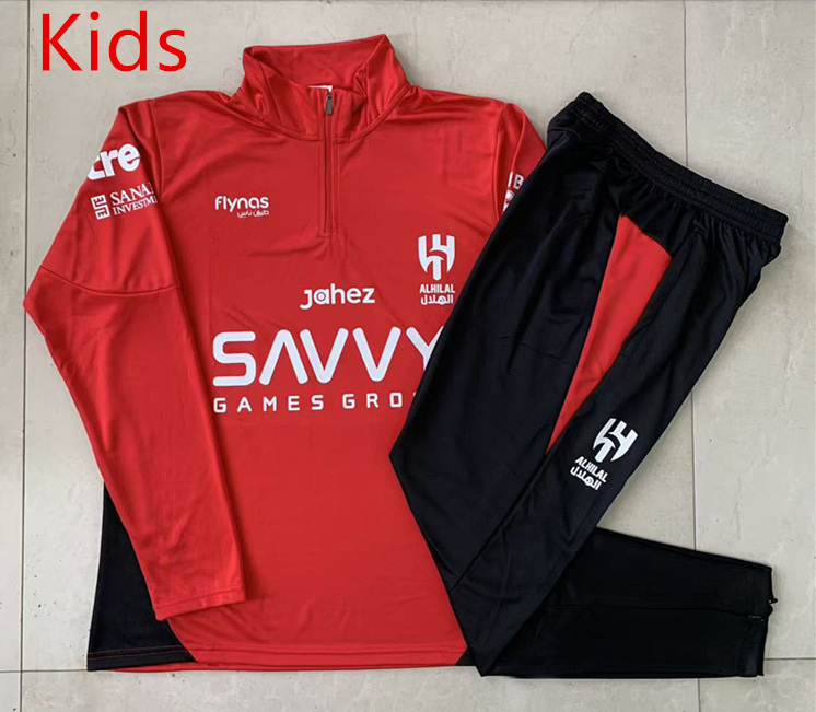 2025-2026 Al Hilal SFC Color Blue Kids/Youth Soccer Tracksuit-815