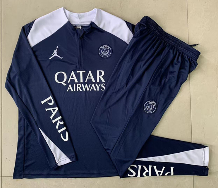 2025-2026 Jordan Paris Royal Blue Thailand Soccer Tracksuit -815