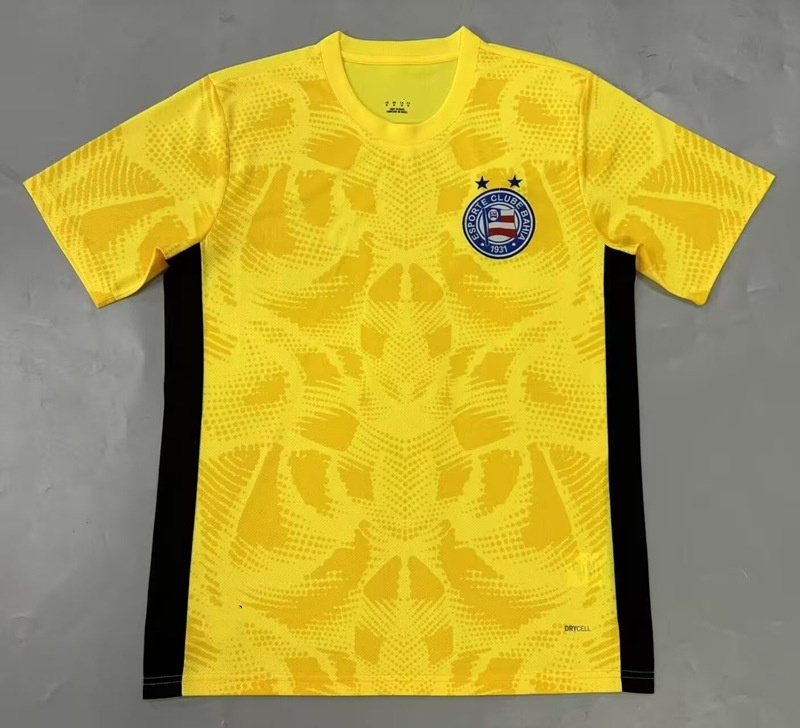 (S-4XL) 2025-2026 Bahia Goalkeeper Yellow Thailand Soccer Jersey AAA-908