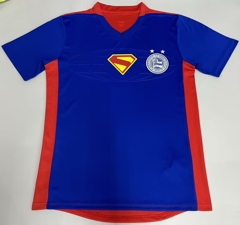 (S-4XL) 2025-2026 Superman Version Bahia Blue Thailand Soccer Jersey AAA-5668