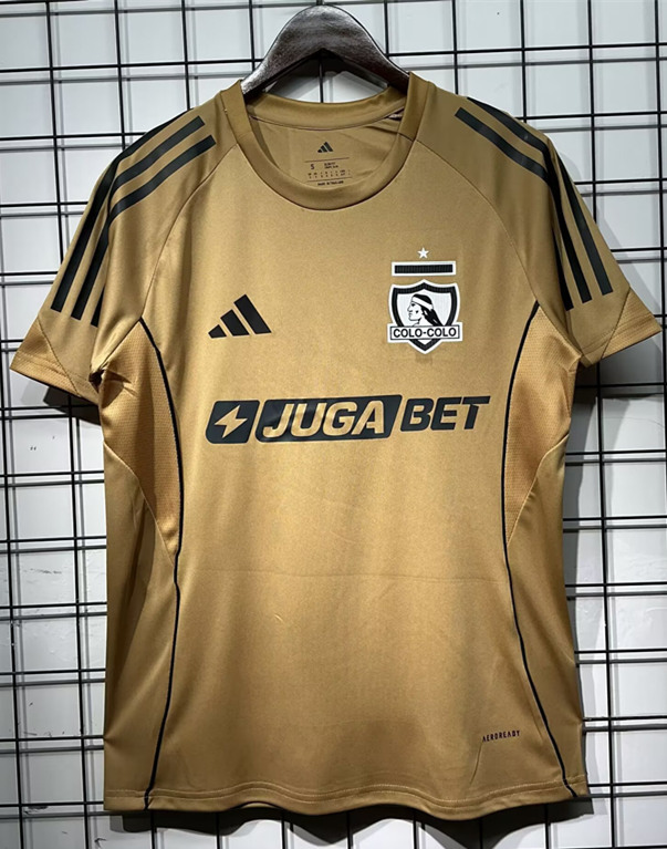(S-4XL) 2025-2026 Colo-Colo Yellow Thailand Soccer Jersey AAA-7209