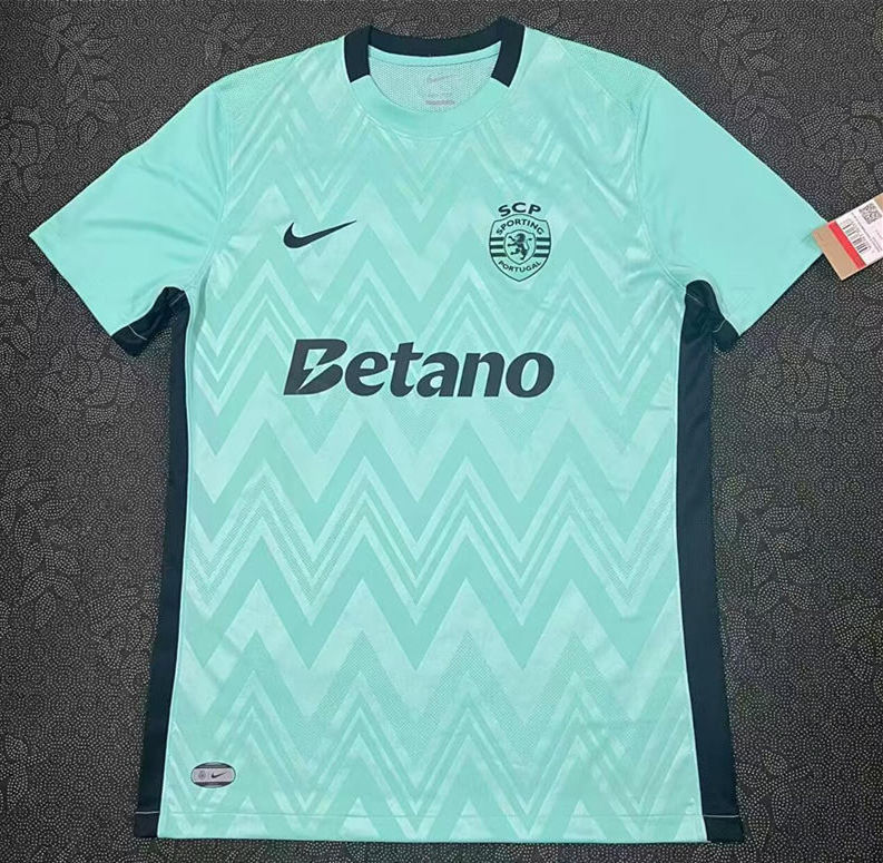 (S-4XL) 2025-2026 Sporting Clube de Portugal 3rd Away Green Thailand Soccer Jersey AAA-5303