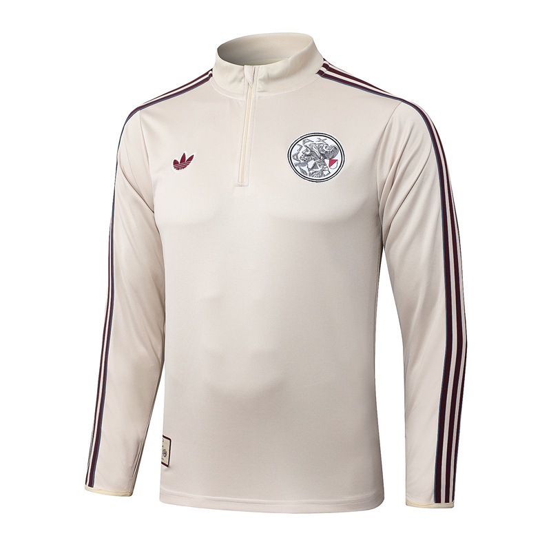 2025-2026 Ajax Beige Thailand Soccer Tracksuit-815