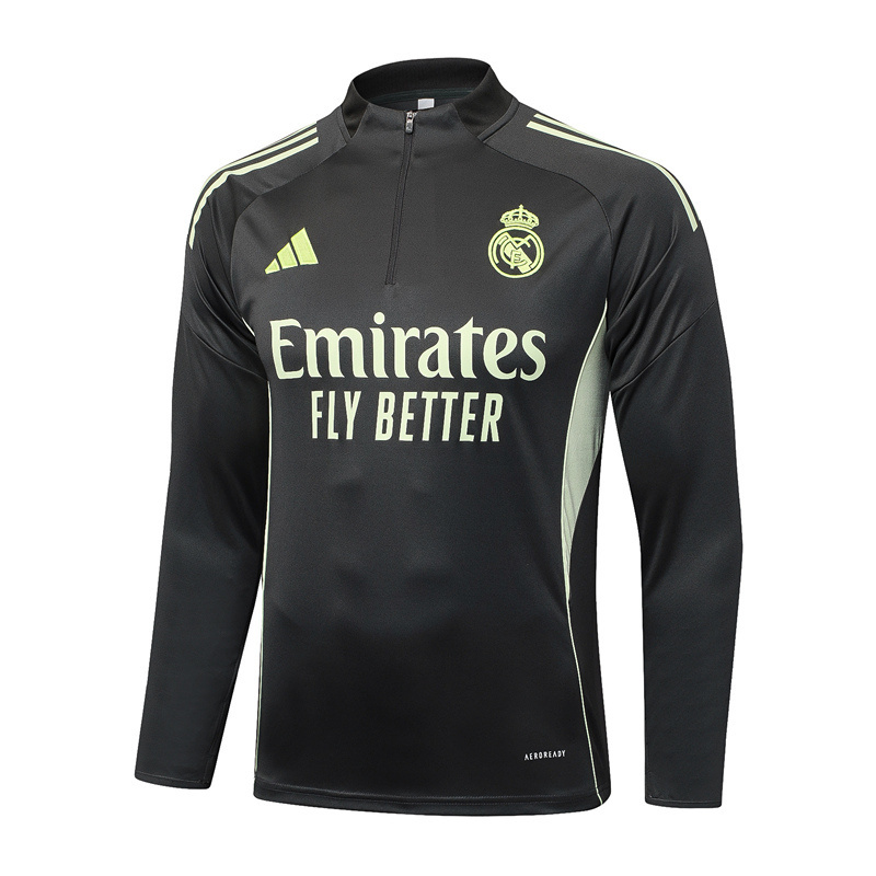 2025-2026 Real Madrid Green Thailand Soccer Tracksuit-815