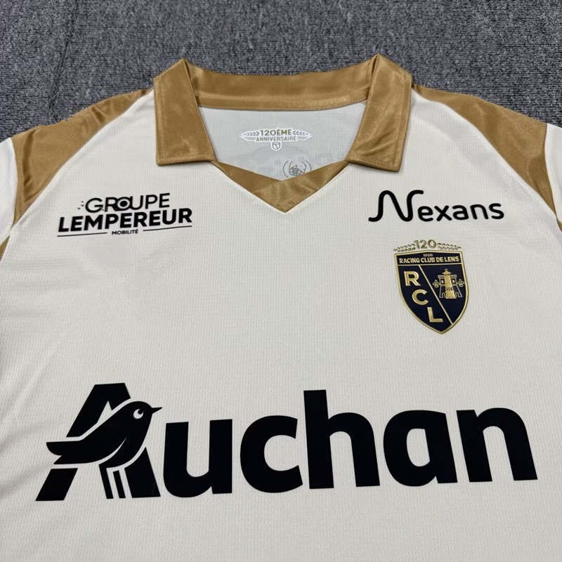 (S-4XL) 2025-2026 Racing Club de Lens 2nd Away Beige Thailand Soccer Jersey AAA-5303