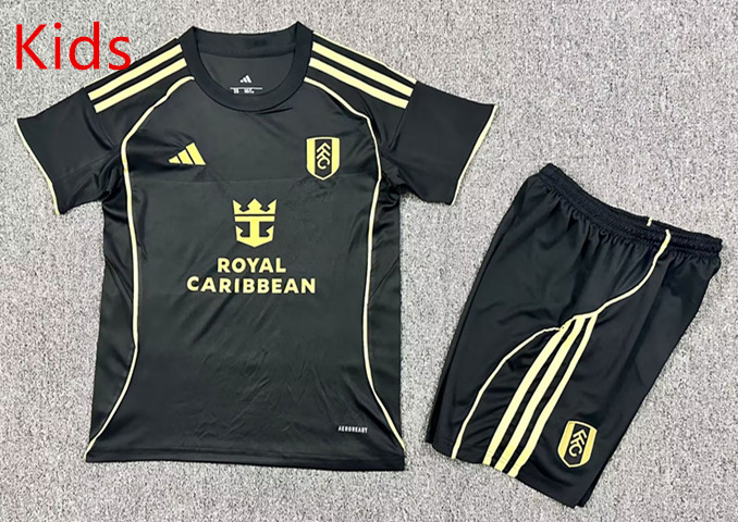 2025-2026 Fulham Away Black Kids/Youth Soccer Uniform-7809