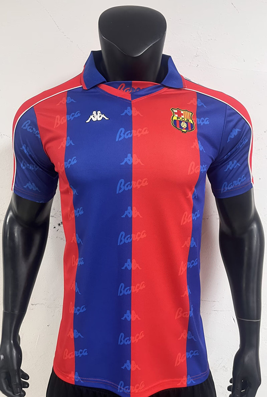 Retro Version 1992-1995 Barcelona Home Blue&Red Thailand Soccer Jersey AAA-3685