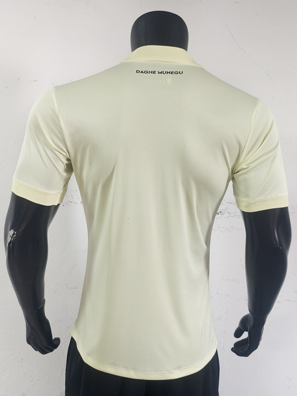 Player Version 2025-2026 Monaco 2nd Away Light Yellow Thailand Soccer Jersey AAA-0871