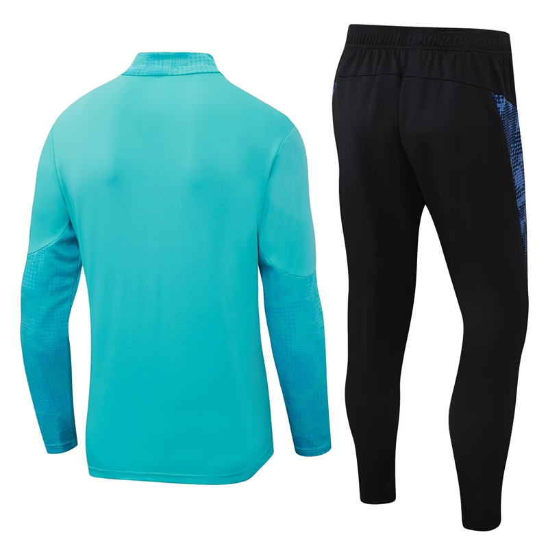 2025-2026 Olympique de Marseille Light Blue Thailand Soccer Tracksuit-411