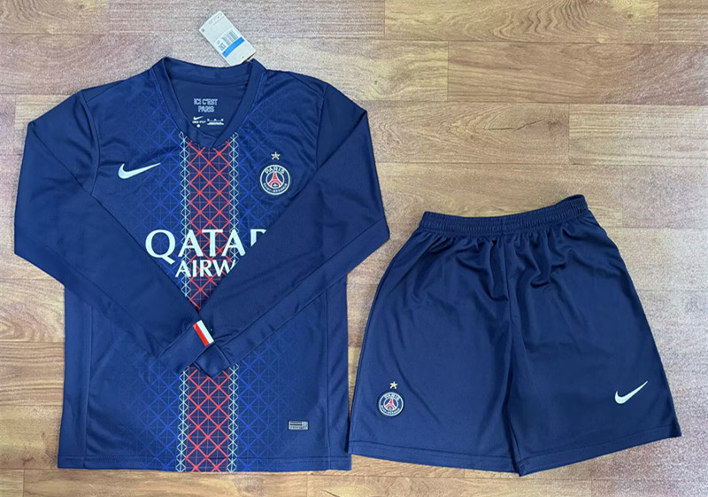 2025-2026 Paris SG Home Royal Blue LS Soccer Uniform-709