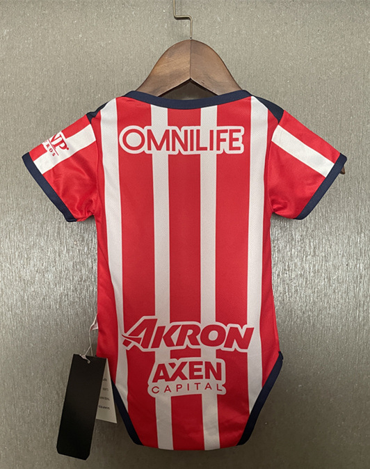 2025-2026 Deportivo Guadalajara Home Red& White Baby Soccer Uniform-CS