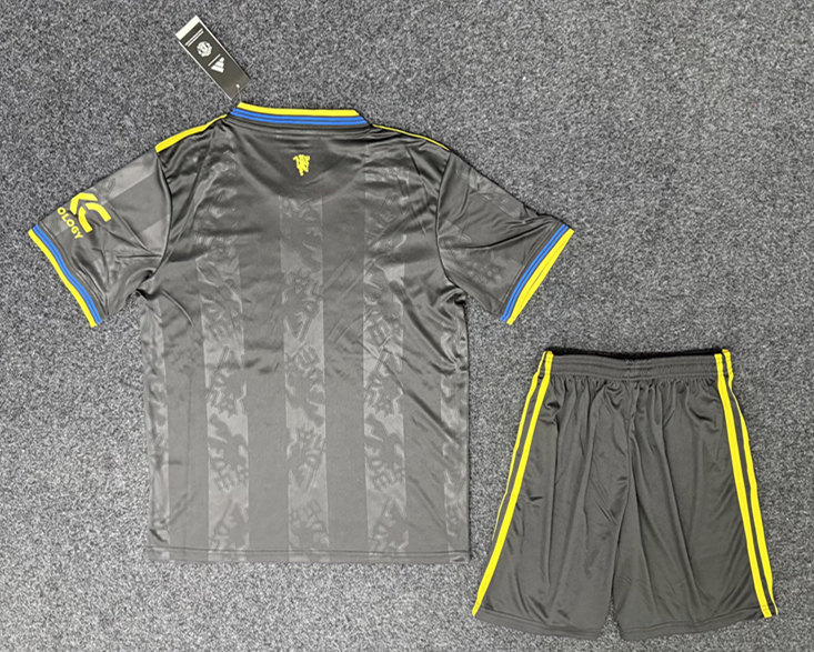 2025-2026 correct version Manchester United 2nd Away Black Thailand Soccer Uniform-5526